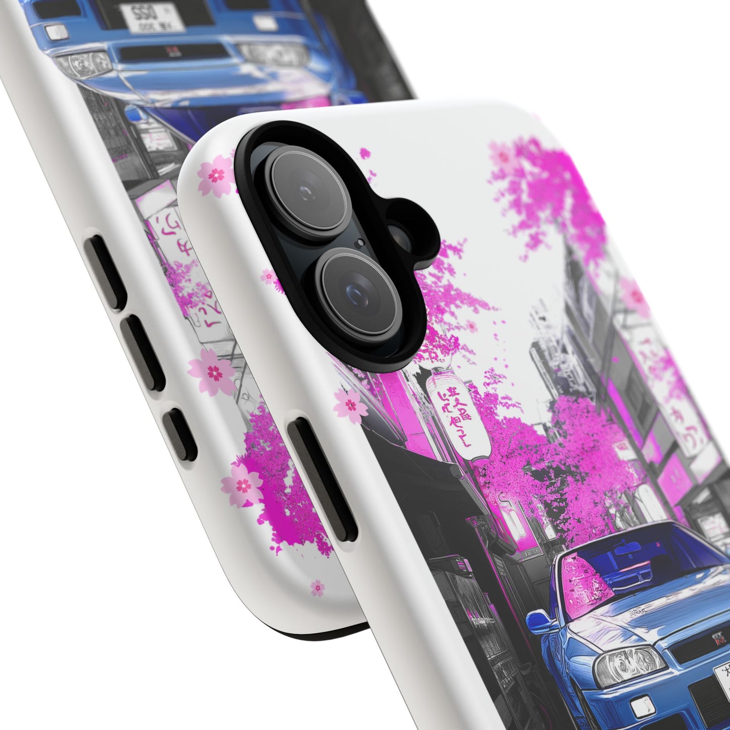 Nissan Skyline GT-R Sakura Rain Japan Nostalgic Car Phone Case - Tough Cases with Retro Vibe