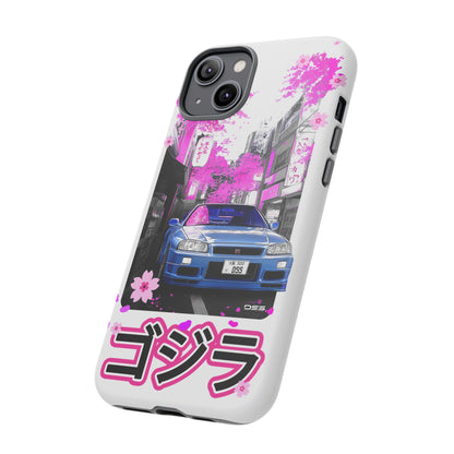 Nissan Skyline GT-R Sakura Rain Japan Nostalgic Car Phone Case - Tough Cases with Retro Vibe