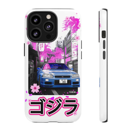 Nissan Skyline GT-R Sakura Rain Japan Nostalgic Car Phone Case - Tough Cases with Retro Vibe
