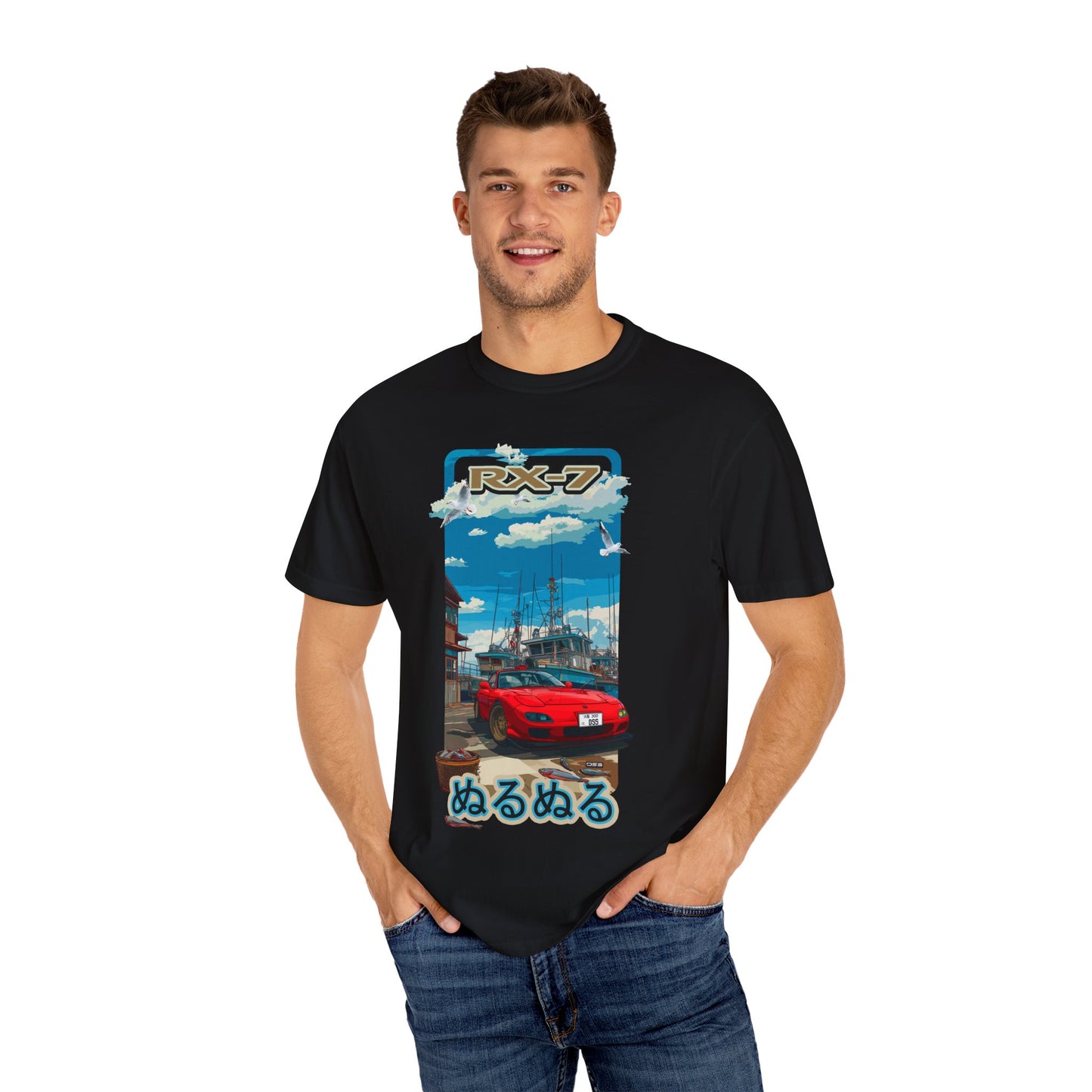 Mazda RX 7 Slippery Situation Graphic T-Shirt, Unisex Streetwear Tee, Vintage Aesthetic Shirt, Gift for Car Lovers, Cool Summer Fashion
