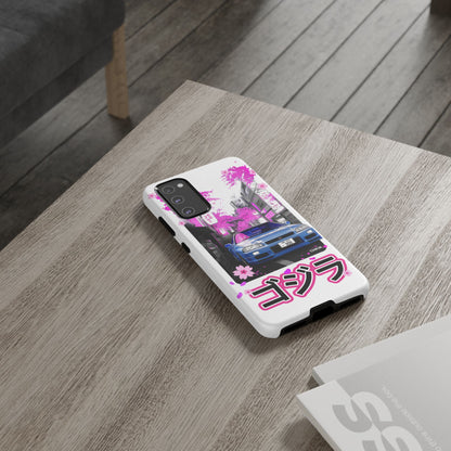 Nissan Skyline GT-R Sakura Rain Japan Nostalgic Car Phone Case - Tough Cases with Retro Vibe
