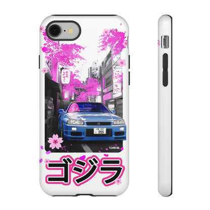 Nissan Skyline GT-R Sakura Rain Japan Nostalgic Car Phone Case - Tough Cases with Retro Vibe