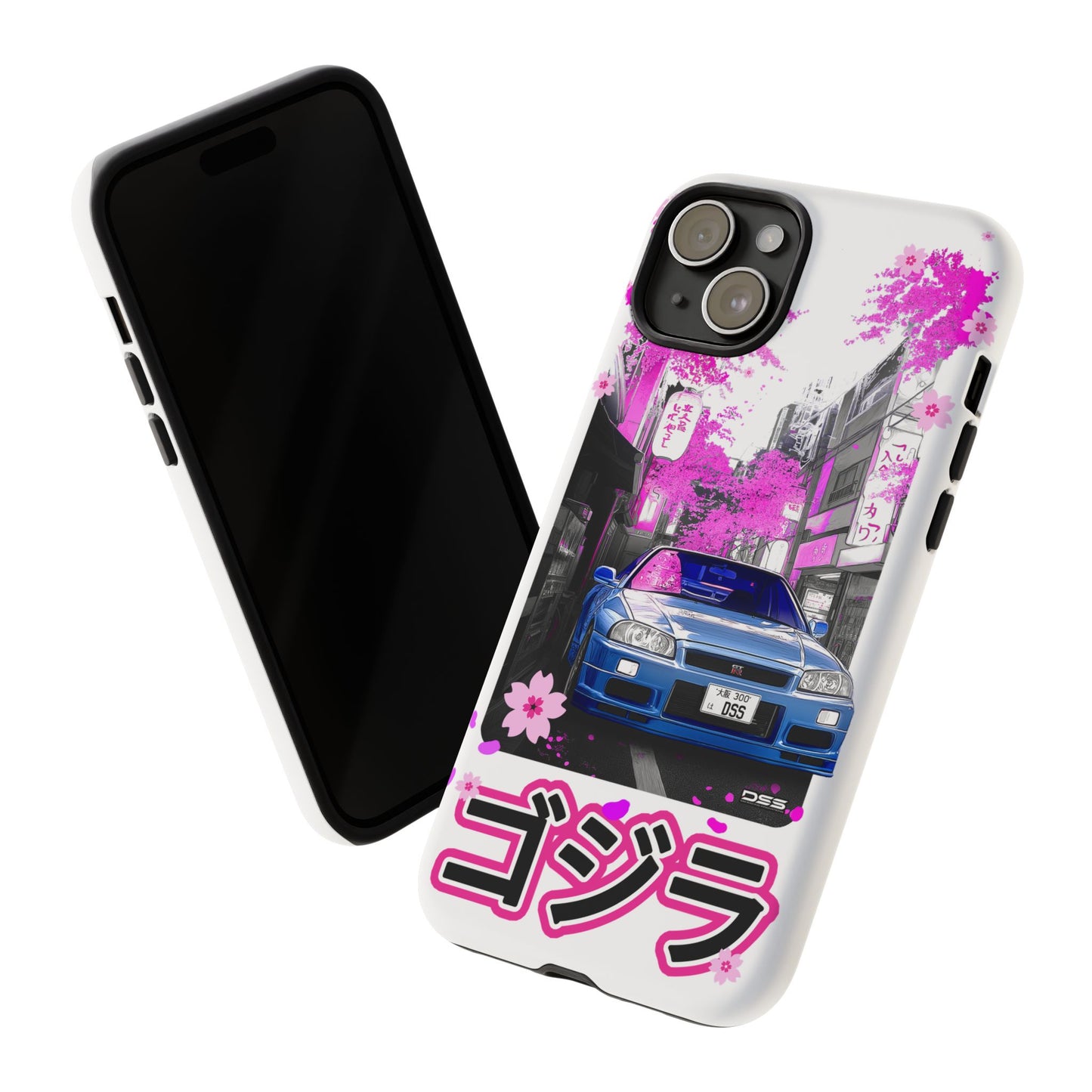 Nissan Skyline GT-R Sakura Rain Japan Nostalgic Car Phone Case - Tough Cases with Retro Vibe