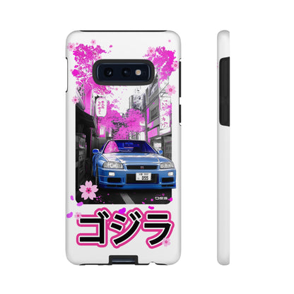 Nissan Skyline GT-R Sakura Rain Japan Nostalgic Car Phone Case - Tough Cases with Retro Vibe