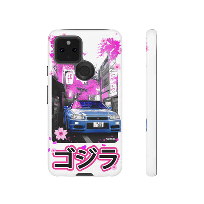 Nissan Skyline GT-R Sakura Rain Japan Nostalgic Car Phone Case - Tough Cases with Retro Vibe