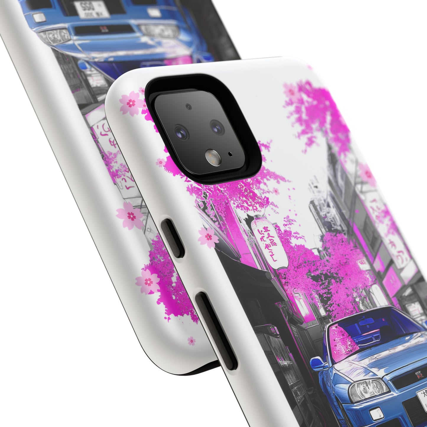 Nissan Skyline GT-R Sakura Rain Japan Nostalgic Car Phone Case - Tough Cases with Retro Vibe