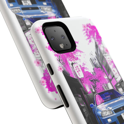 Nissan Skyline GT-R Sakura Rain Japan Nostalgic Car Phone Case - Tough Cases with Retro Vibe
