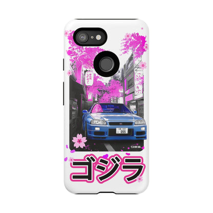 Nissan Skyline GT-R Sakura Rain Japan Nostalgic Car Phone Case - Tough Cases with Retro Vibe
