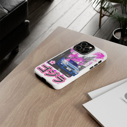 Nissan Skyline GT-R Sakura Rain Japan Nostalgic Car Phone Case - Tough Cases with Retro Vibe