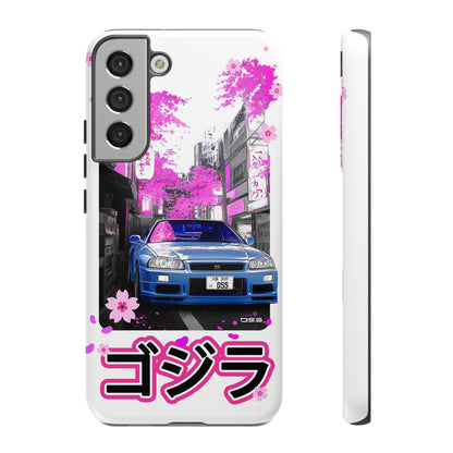 Nissan Skyline GT-R Sakura Rain Japan Nostalgic Car Phone Case - Tough Cases with Retro Vibe