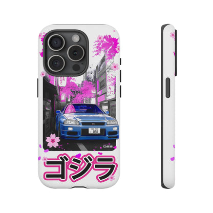 Nissan Skyline GT-R Sakura Rain Japan Nostalgic Car Phone Case - Tough Cases with Retro Vibe