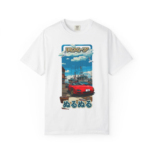 Mazda RX 7 Slippery Situation Graphic T-Shirt, Unisex Streetwear Tee, Vintage Aesthetic Shirt, Gift for Car Lovers, Cool Summer Fashion