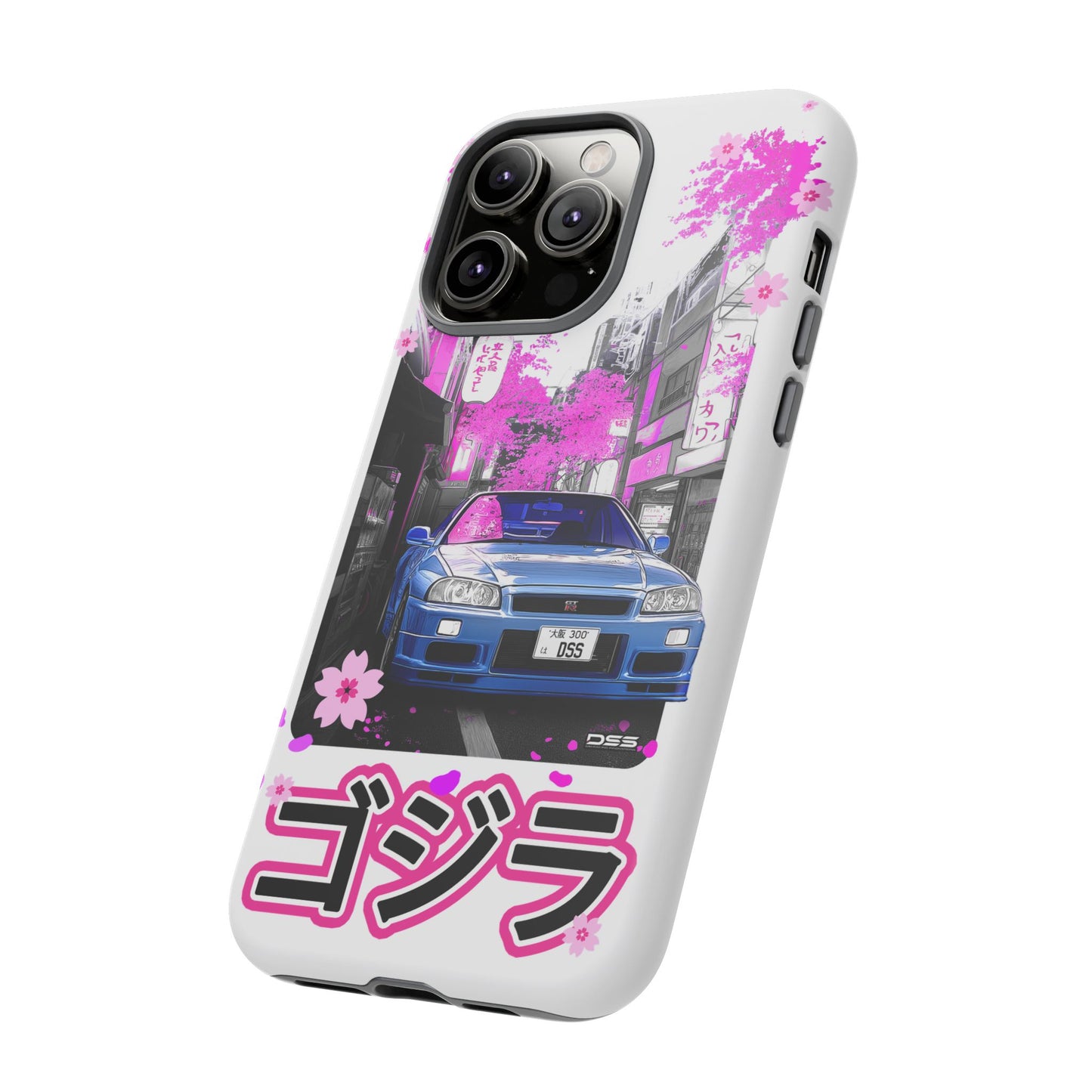 Nissan Skyline GT-R Sakura Rain Japan Nostalgic Car Phone Case - Tough Cases with Retro Vibe