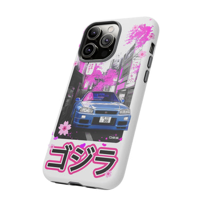 Nissan Skyline GT-R Sakura Rain Japan Nostalgic Car Phone Case - Tough Cases with Retro Vibe