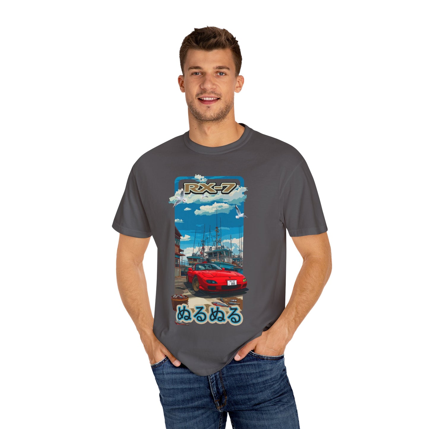 Mazda RX 7 Slippery Situation Graphic T-Shirt, Unisex Streetwear Tee, Vintage Aesthetic Shirt, Gift for Car Lovers, Cool Summer Fashion