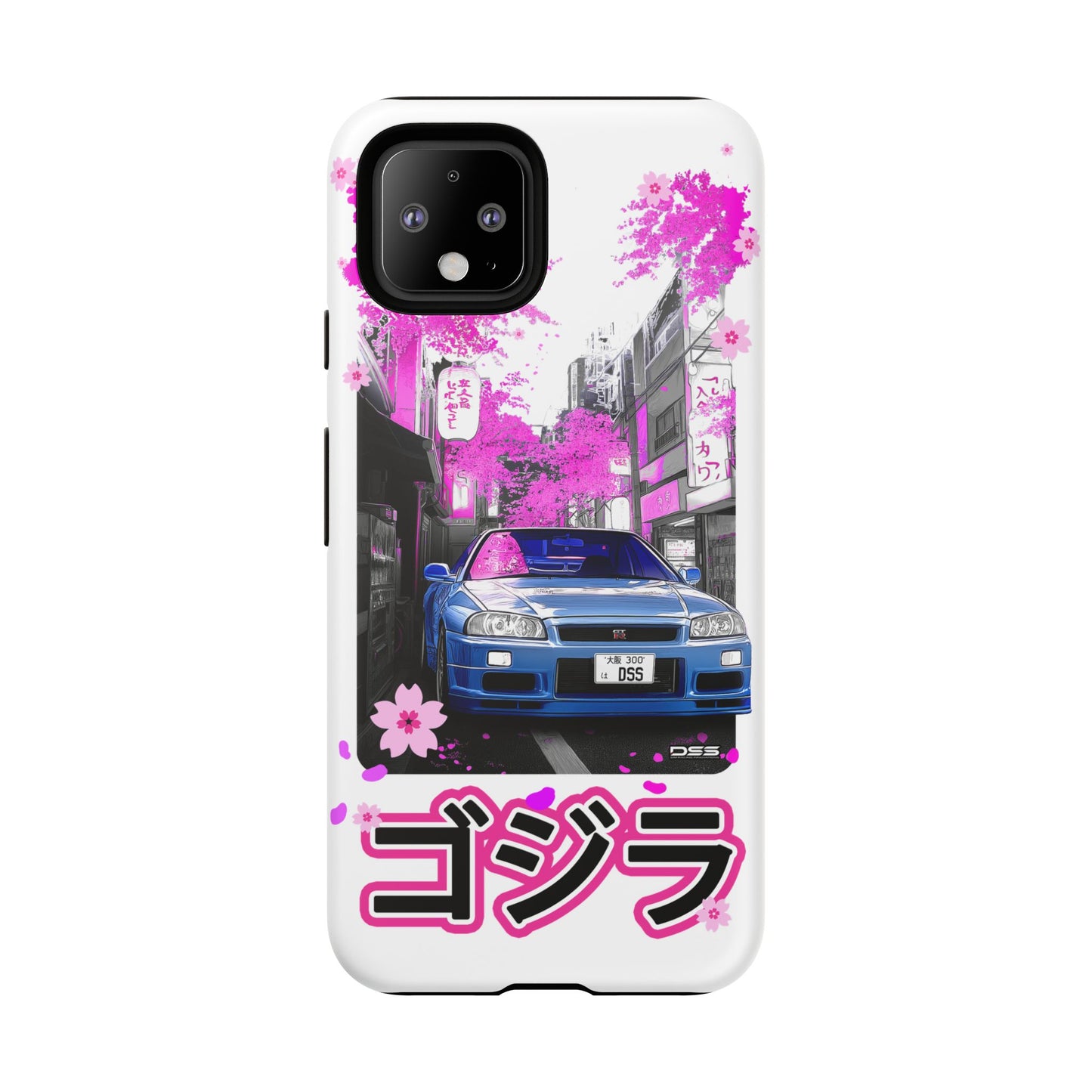 Nissan Skyline GT-R Sakura Rain Japan Nostalgic Car Phone Case - Tough Cases with Retro Vibe