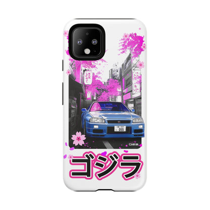 Nissan Skyline GT-R Sakura Rain Japan Nostalgic Car Phone Case - Tough Cases with Retro Vibe