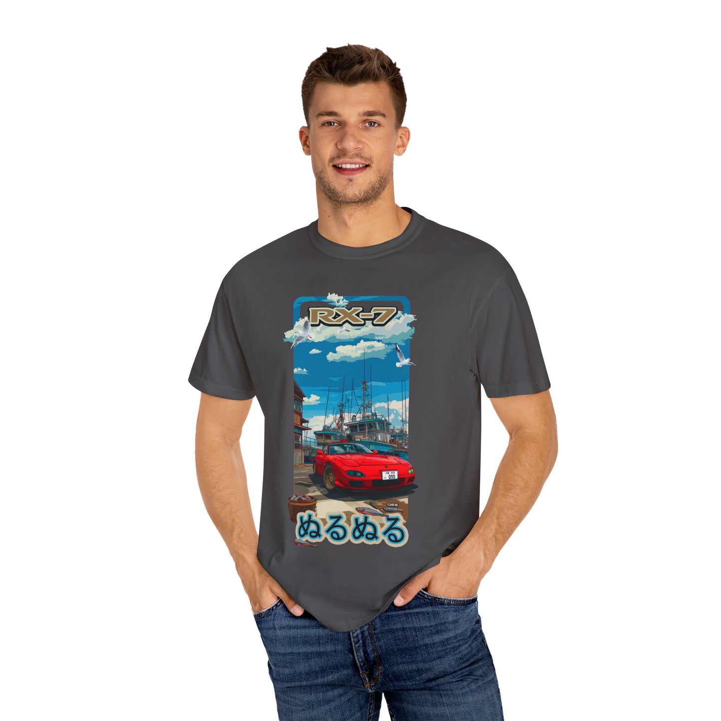 Mazda RX 7 Slippery Situation Graphic T-Shirt, Unisex Streetwear Tee, Vintage Aesthetic Shirt, Gift for Car Lovers, Cool Summer Fashion