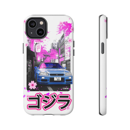 Nissan Skyline GT-R Sakura Rain Japan Nostalgic Car Phone Case - Tough Cases with Retro Vibe