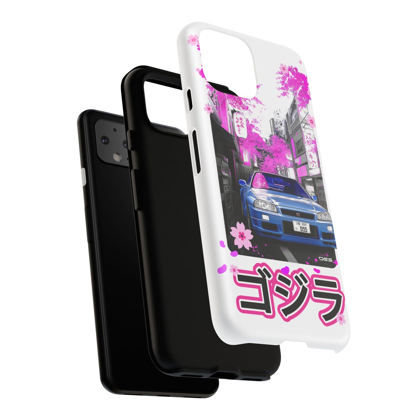 Nissan Skyline GT-R Sakura Rain Japan Nostalgic Car Phone Case - Tough Cases with Retro Vibe