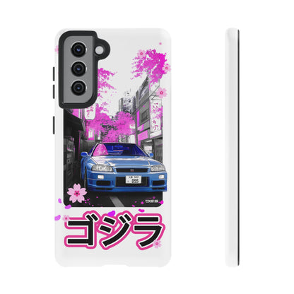 Nissan Skyline GT-R Sakura Rain Japan Nostalgic Car Phone Case - Tough Cases with Retro Vibe