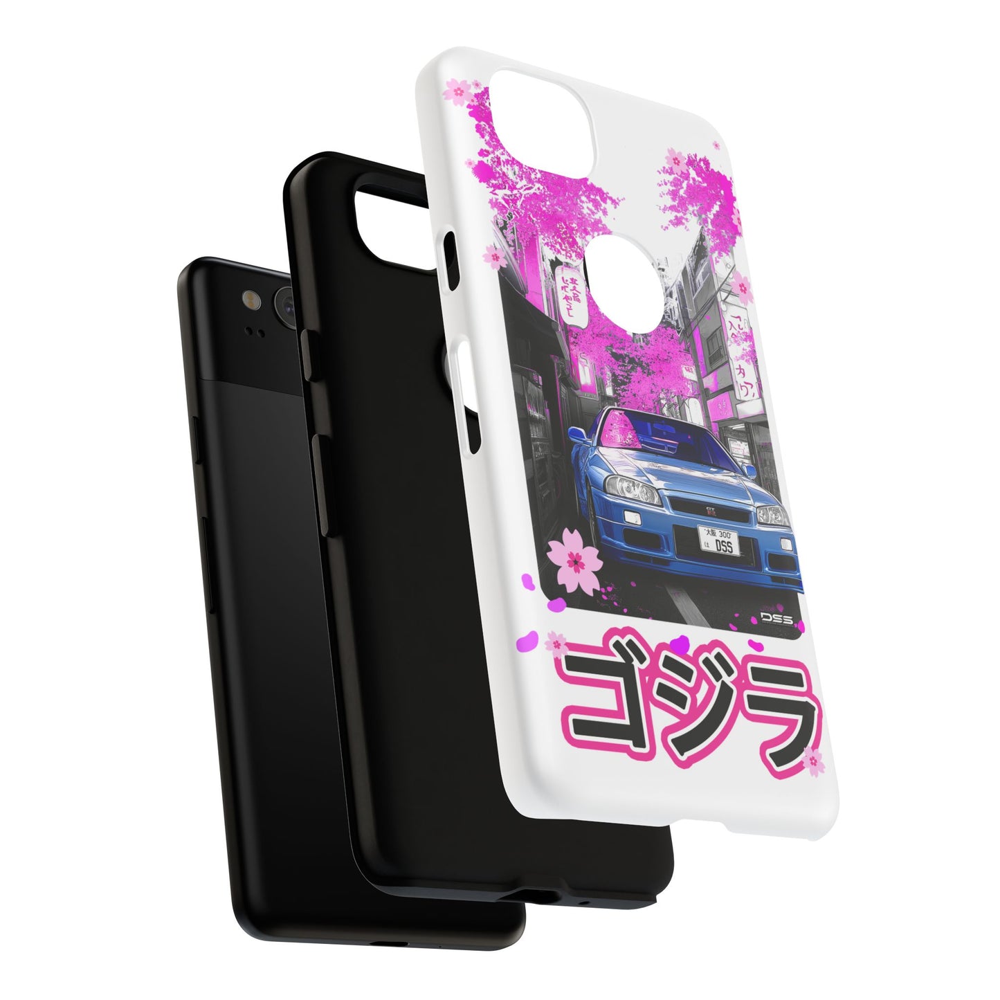 Nissan Skyline GT-R Sakura Rain Japan Nostalgic Car Phone Case - Tough Cases with Retro Vibe