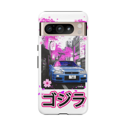 Nissan Skyline GT-R Sakura Rain Japan Nostalgic Car Phone Case - Tough Cases with Retro Vibe