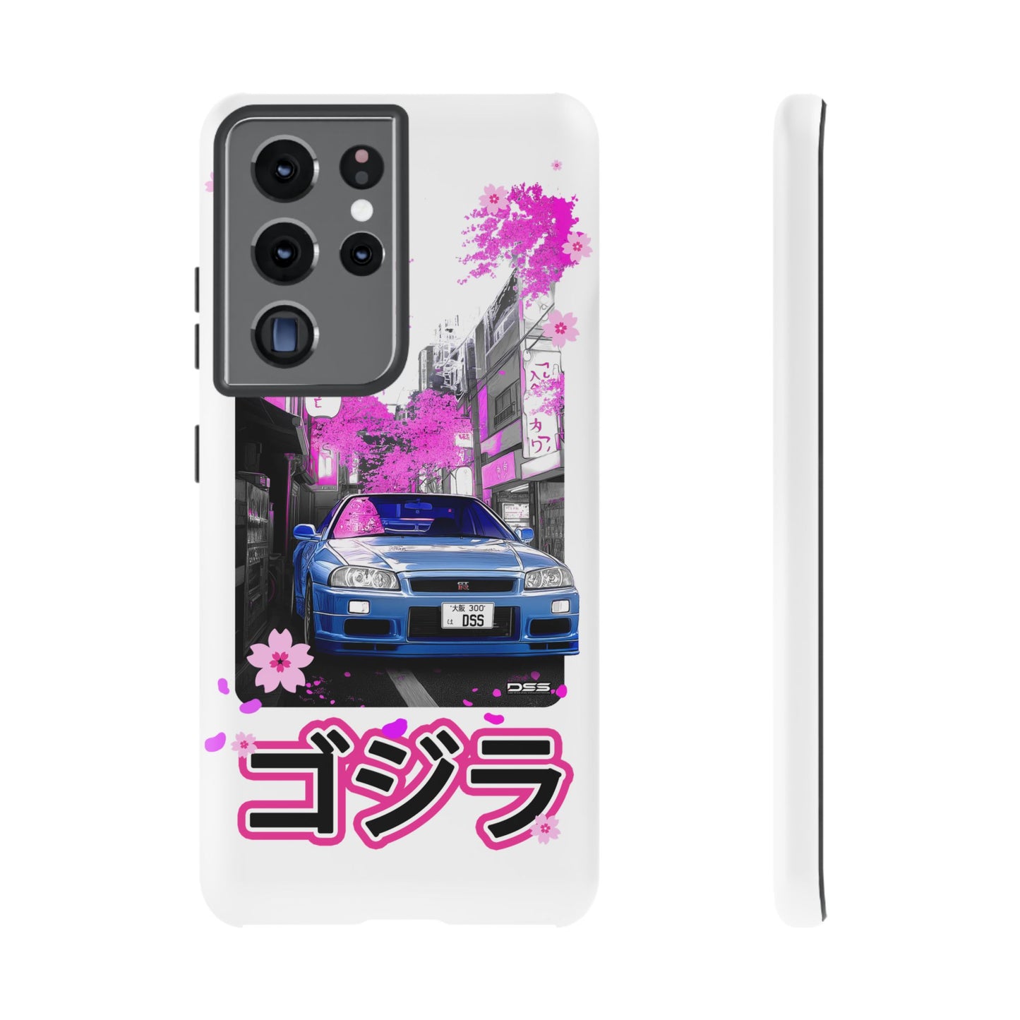 Nissan Skyline GT-R Sakura Rain Japan Nostalgic Car Phone Case - Tough Cases with Retro Vibe