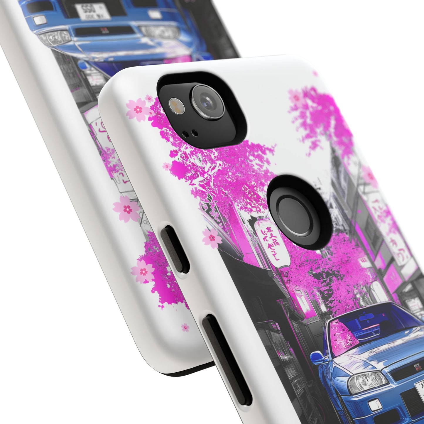 Nissan Skyline GT-R Sakura Rain Japan Nostalgic Car Phone Case - Tough Cases with Retro Vibe