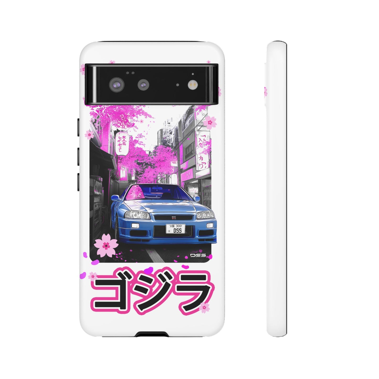 Nissan Skyline GT-R Sakura Rain Japan Nostalgic Car Phone Case - Tough Cases with Retro Vibe