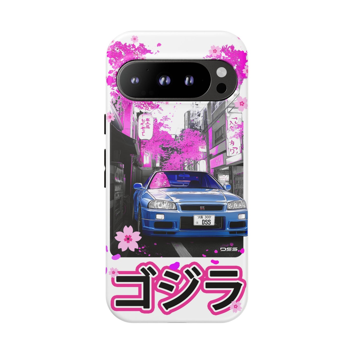 Nissan Skyline GT-R Sakura Rain Japan Nostalgic Car Phone Case - Tough Cases with Retro Vibe