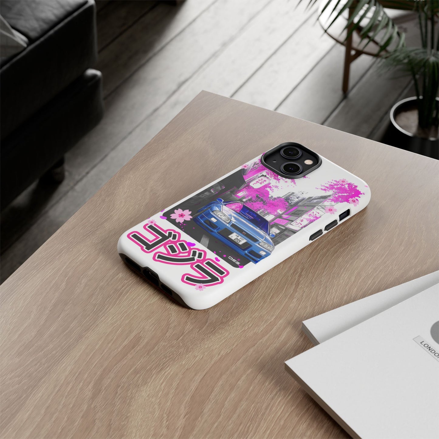 Nissan Skyline GT-R Sakura Rain Japan Nostalgic Car Phone Case - Tough Cases with Retro Vibe