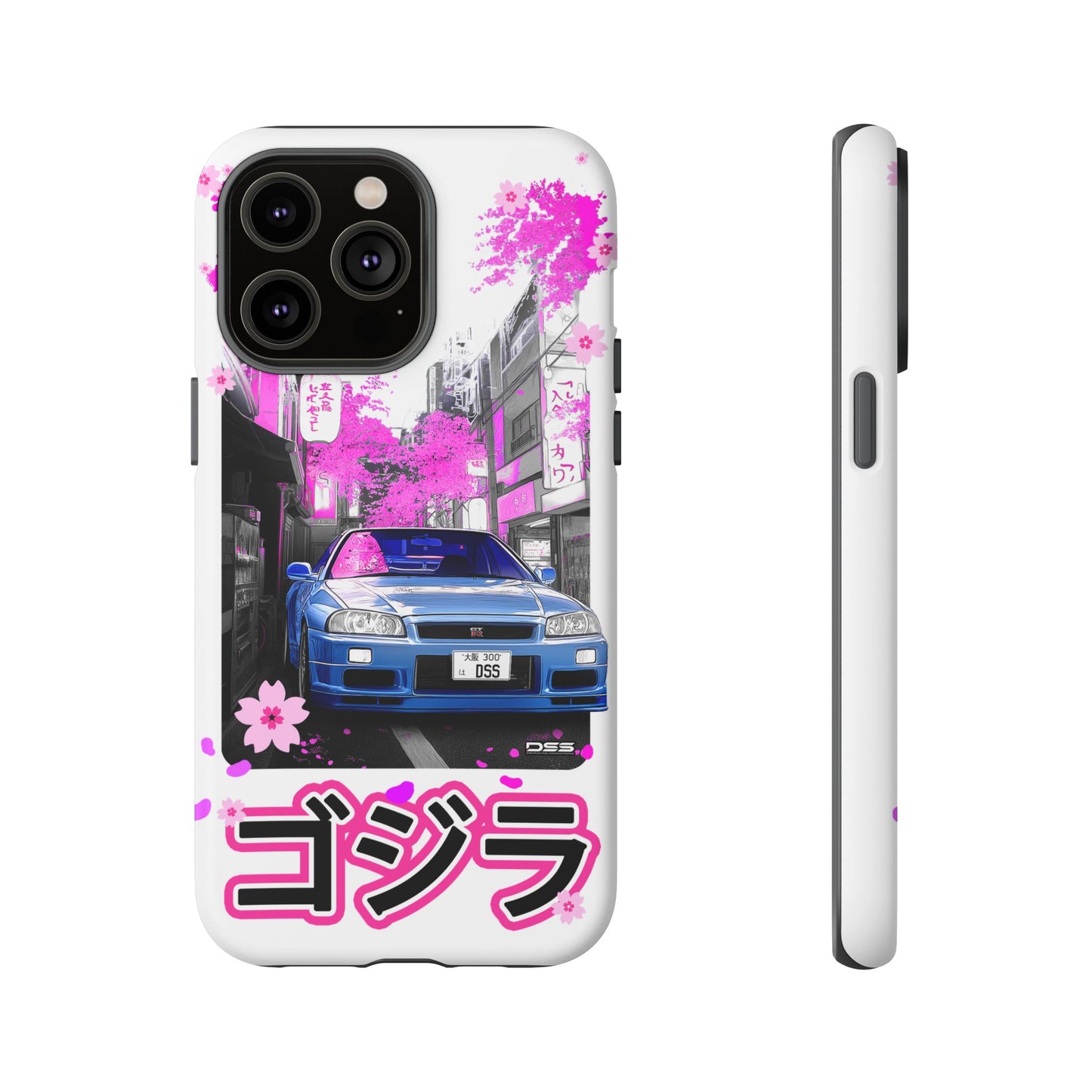 Nissan Skyline GT-R Sakura Rain Japan Nostalgic Car Phone Case - Tough Cases with Retro Vibe