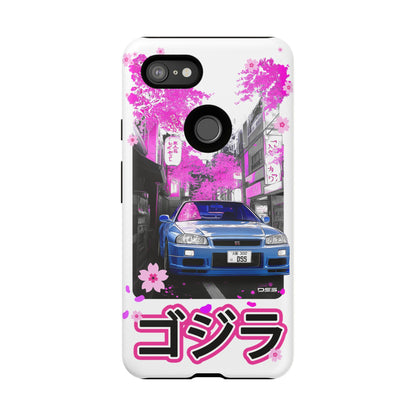 Nissan Skyline GT-R Sakura Rain Japan Nostalgic Car Phone Case - Tough Cases with Retro Vibe