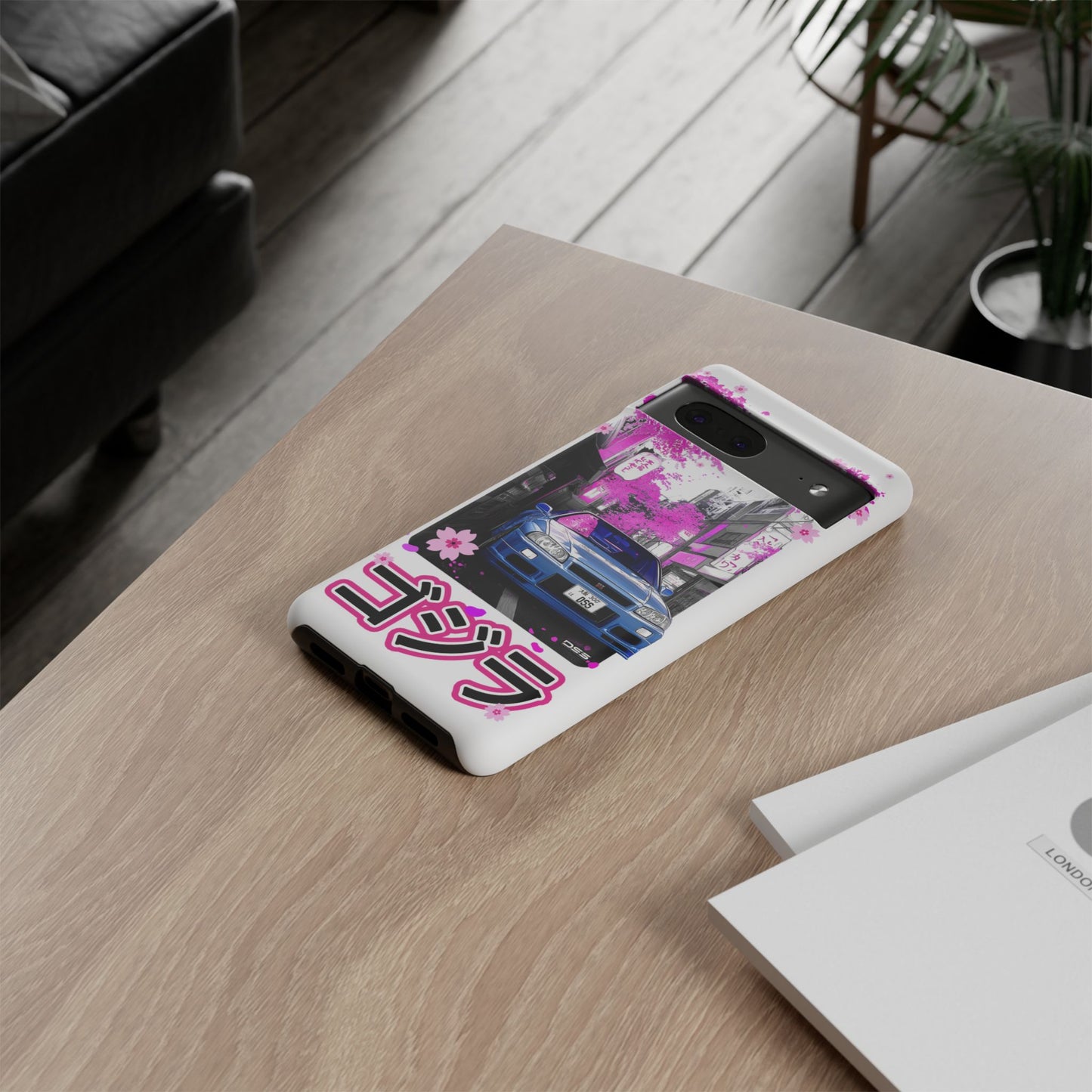 Nissan Skyline GT-R Sakura Rain Japan Nostalgic Car Phone Case - Tough Cases with Retro Vibe