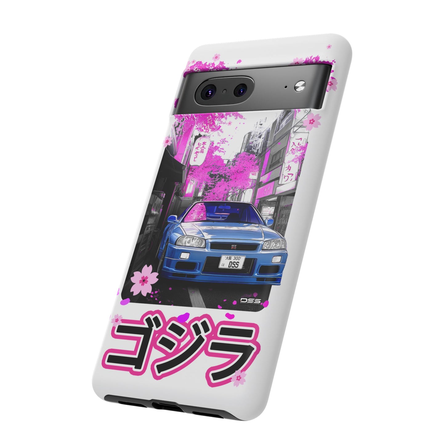 Nissan Skyline GT-R Sakura Rain Japan Nostalgic Car Phone Case - Tough Cases with Retro Vibe