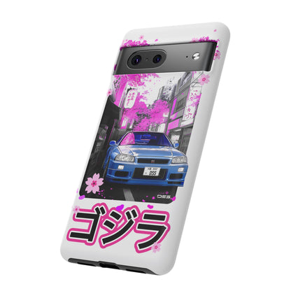Nissan Skyline GT-R Sakura Rain Japan Nostalgic Car Phone Case - Tough Cases with Retro Vibe