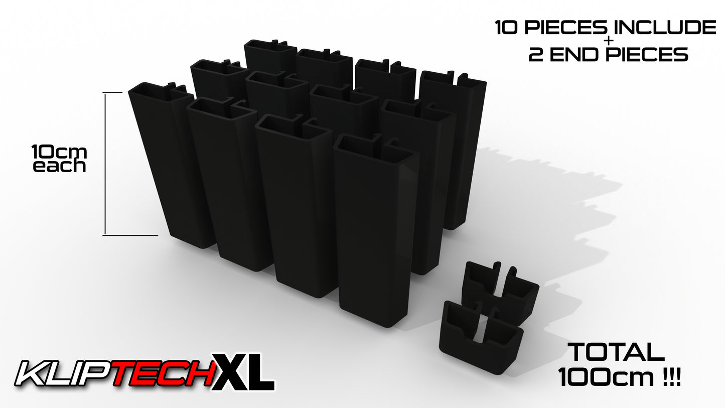 Cable Covers for 4040 Aluminum Extrusion - | 10 Pack !!! 100cm / 39in !!! GET MORE for less | KLIPtech XL