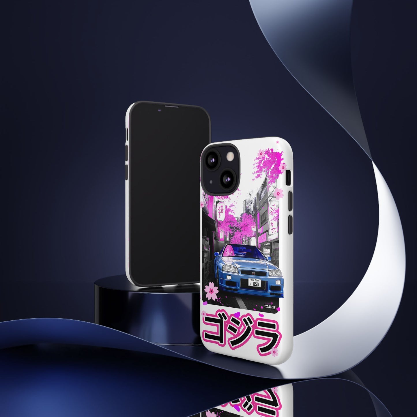 Nissan Skyline GT-R Sakura Rain Japan Nostalgic Car Phone Case - Tough Cases with Retro Vibe