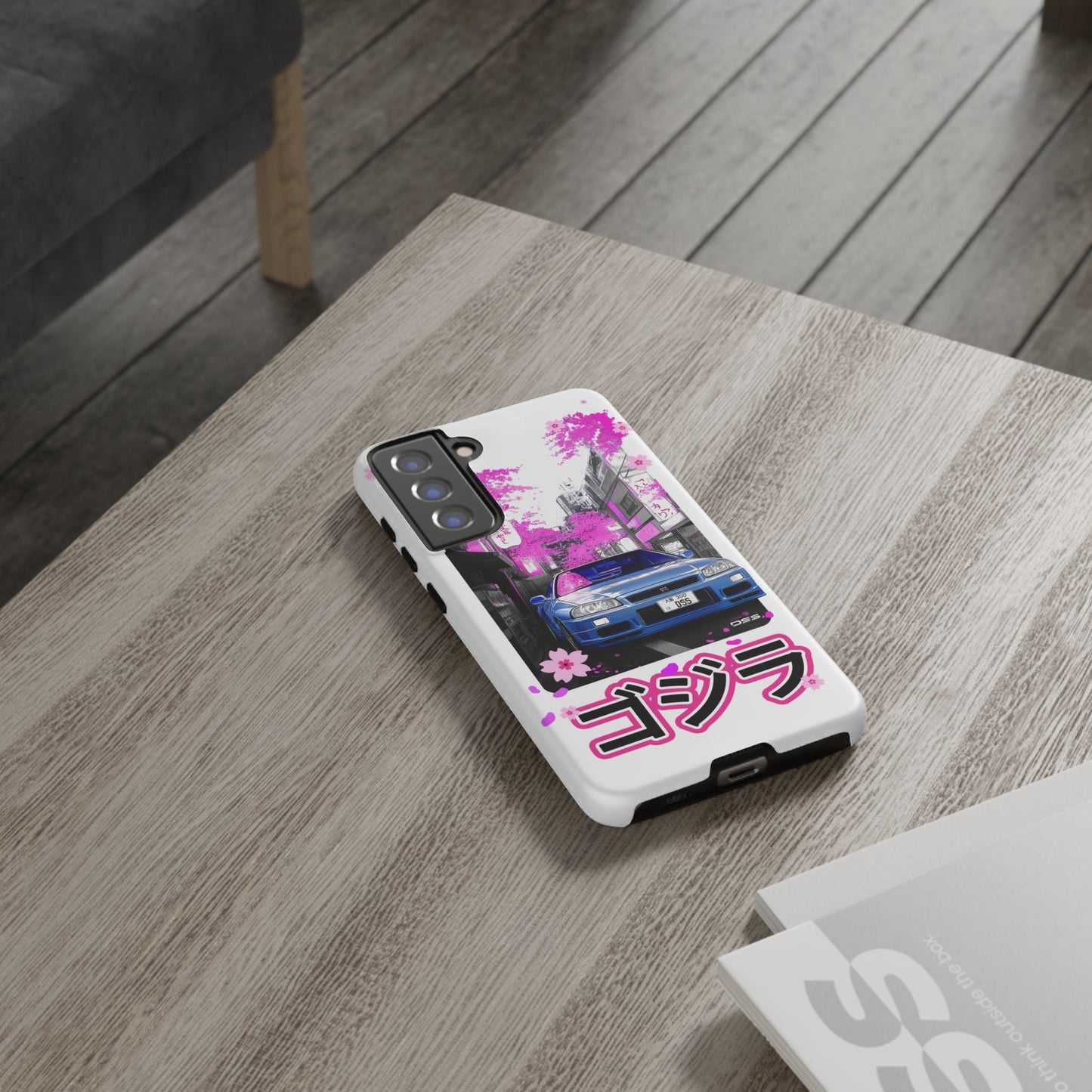 Nissan Skyline GT-R Sakura Rain Japan Nostalgic Car Phone Case - Tough Cases with Retro Vibe