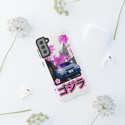 Nissan Skyline GT-R Sakura Rain Japan Nostalgic Car Phone Case - Tough Cases with Retro Vibe