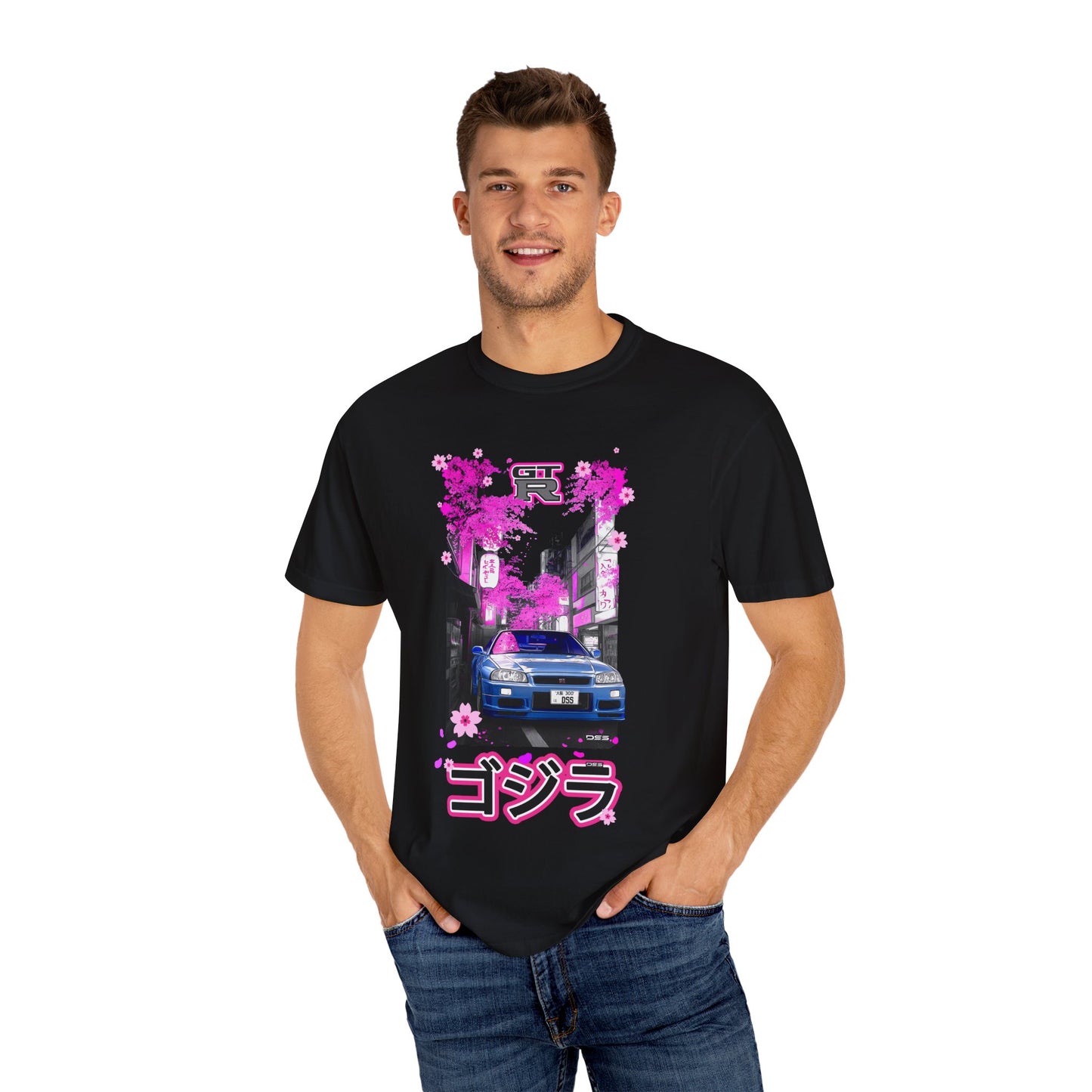 Nissan Skyline GT-R Sakura Rain Japan Streets T-shirt | Godzilla | Streetwear T-shirt, Cool Graphic Tee, Gift for Car Enthusiasts