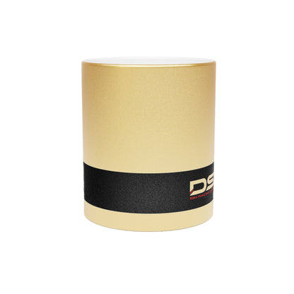 DSS Metallic Mug - Modern Silver/Gold Drinkware, Stylish Coffee Cup for Home/Office, Perfect Gift