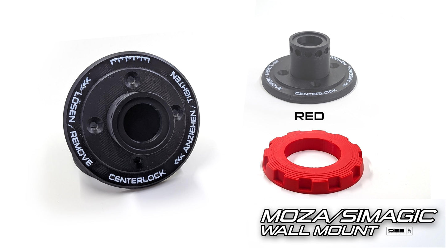 MOZA or SIMAGIC Wall Mount | Race Car Center Lock Inspired | High Quality Stylish & Secure