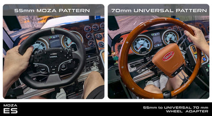 55mm to 70mm Wheel Rim Adapter for MOZA ES Rim | Sim Racing Steering Wheel Spacer | Now STRONGER Design and Material !
