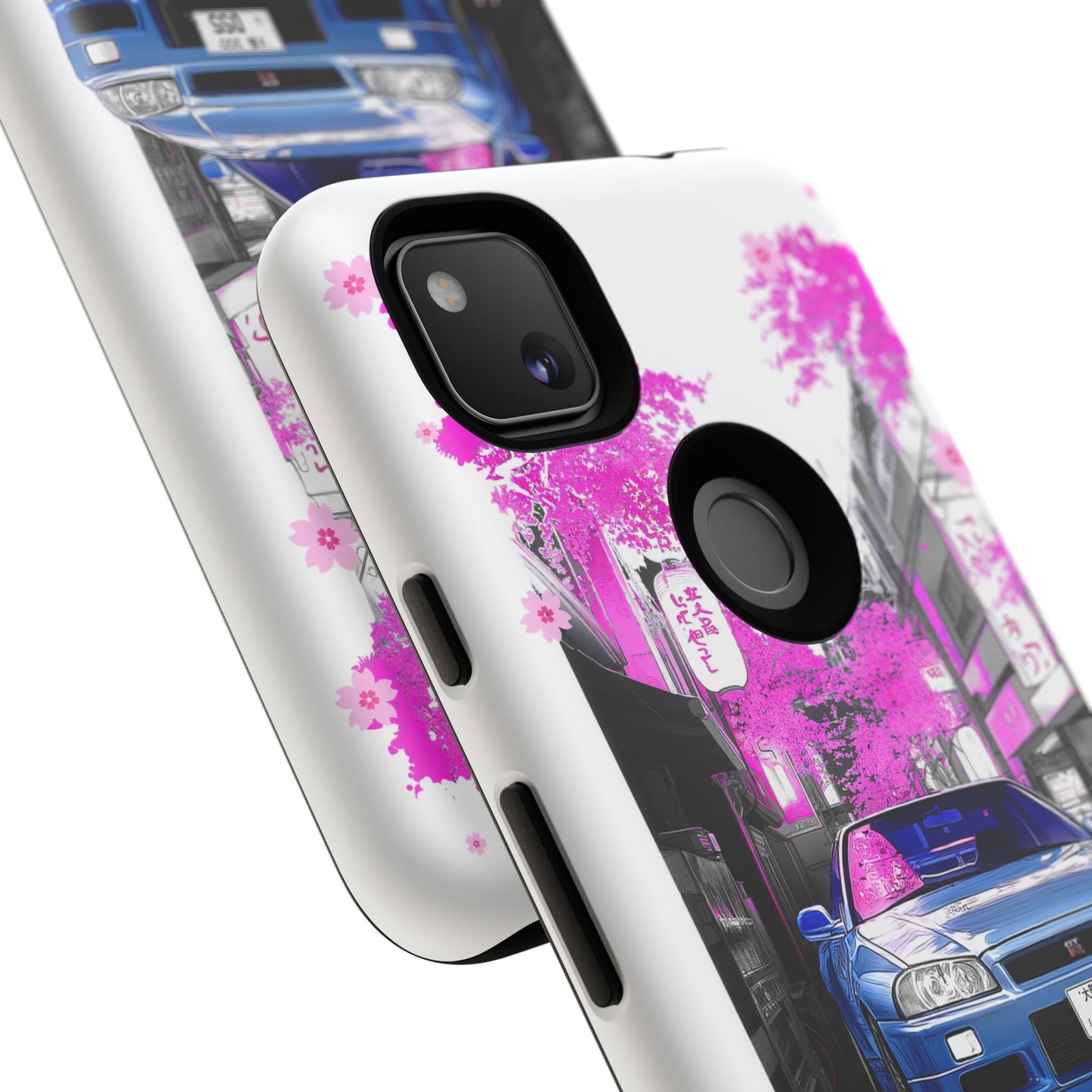 Nissan Skyline GT-R Sakura Rain Japan Nostalgic Car Phone Case - Tough Cases with Retro Vibe