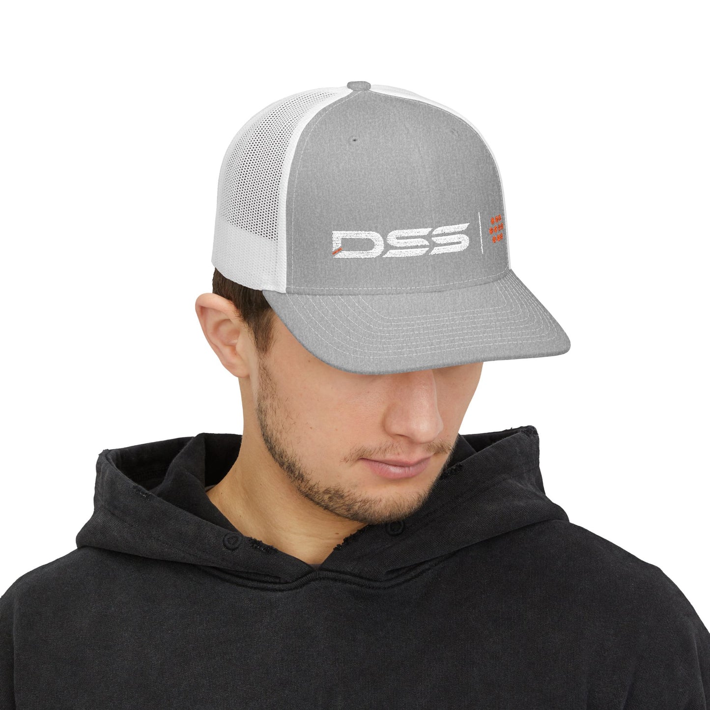 DSS Snapback Trucker Cap | Trendy Embroidered Hat for Casual Wear, Fishing, Outdoor Events, Sports, Summer Fashion