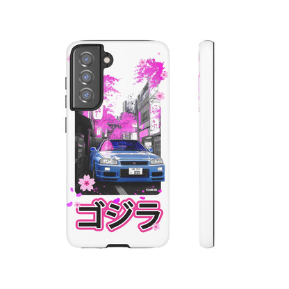 Nissan Skyline GT-R Sakura Rain Japan Nostalgic Car Phone Case - Tough Cases with Retro Vibe