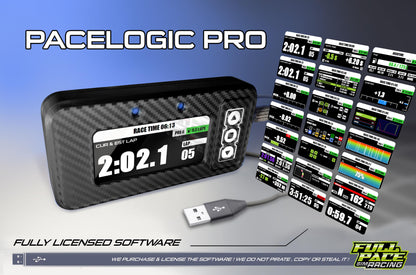 PACELOGIC Lap Timer with Bracket | 4in Touch Screen | Fully licensed PACELOGIC Pro software | Immense amounts of telemetry data !!!