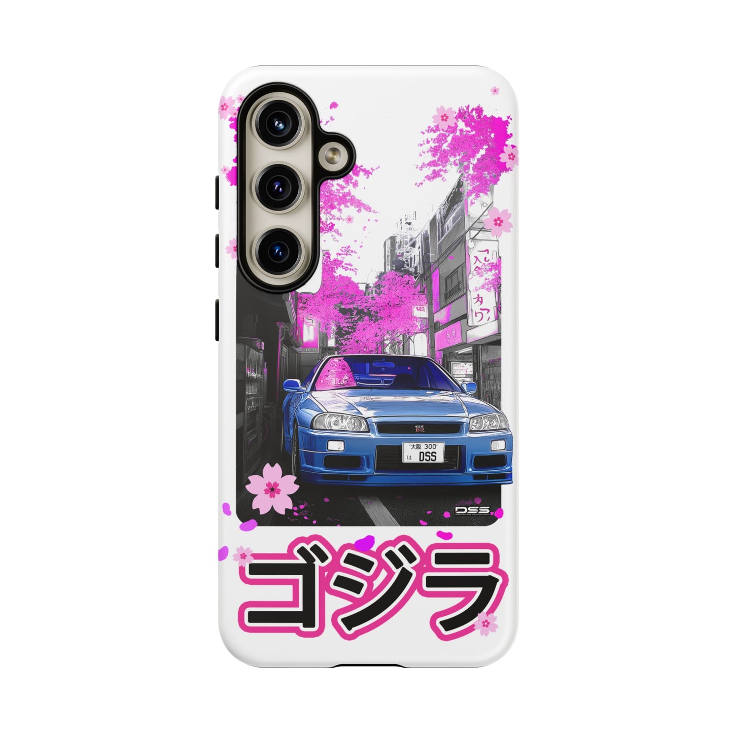 Nissan Skyline GT-R Sakura Rain Japan Nostalgic Car Phone Case - Tough Cases with Retro Vibe